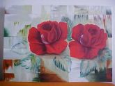 Releitura Rosas Abstrato